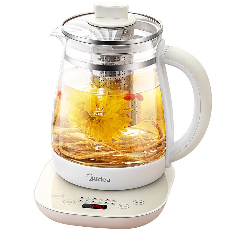京东直供 美的（Midea）智能养生壶 办公室全自动烧水壶电热水壶 1.5L大容量花茶壶煮茶壶 多段控温恒温煮茶器YSNC1501