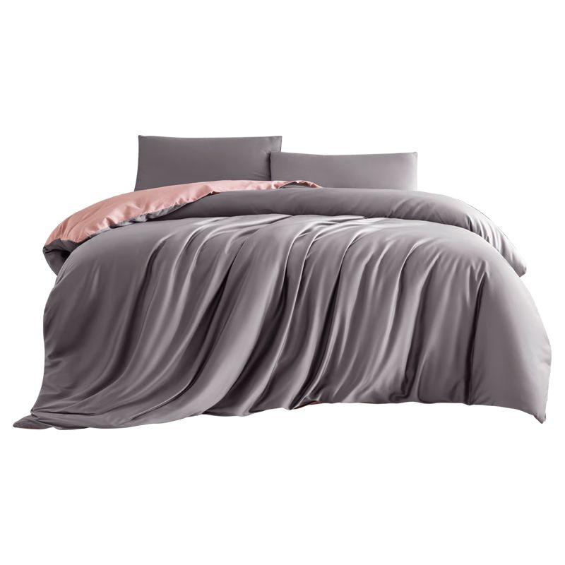 京东京造 植素超柔贡缎 60支长绒棉A类纯棉床单床上四件套 1.8米床 晨雾灰