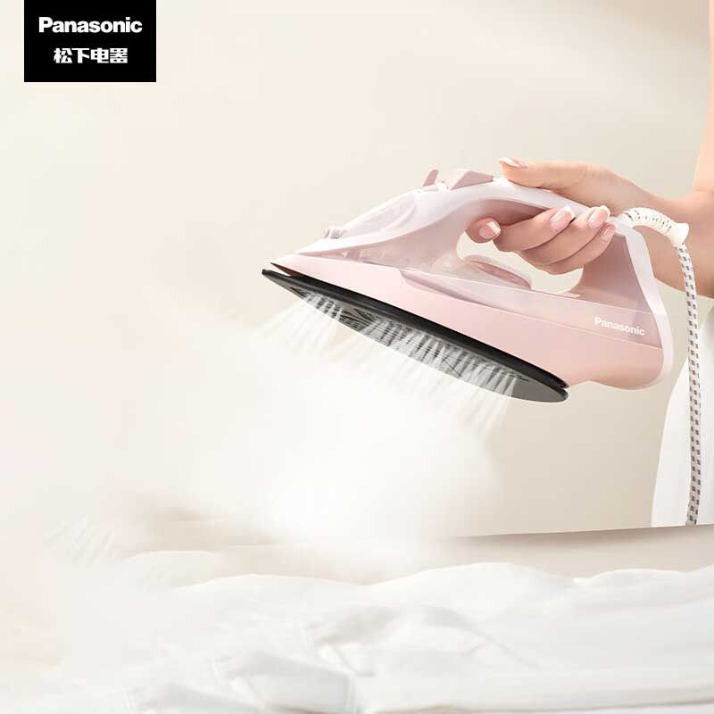 Panasonic 松下 电熨斗家用小型手持干湿熨烫平烫喷雾喷射蒸汽快速除皱不沾底板