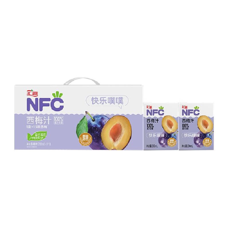 天猫 汇源NFC100%鲜榨西梅汁200ml*12盒果汁纯果蔬汁饮料整箱 1件 .
