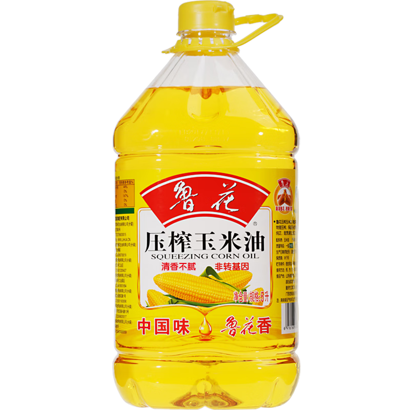 鲁花 非转基因压榨玉米油5L