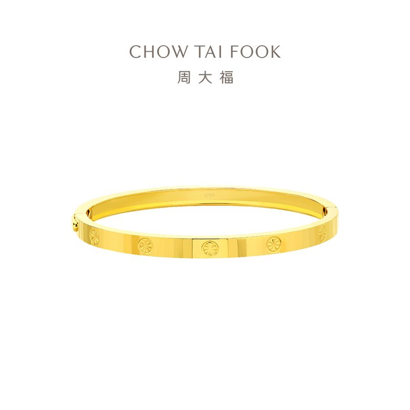 周大福 大克重贵妃镯足金黄金椭圆手镯女计价（工费1280元）F233010