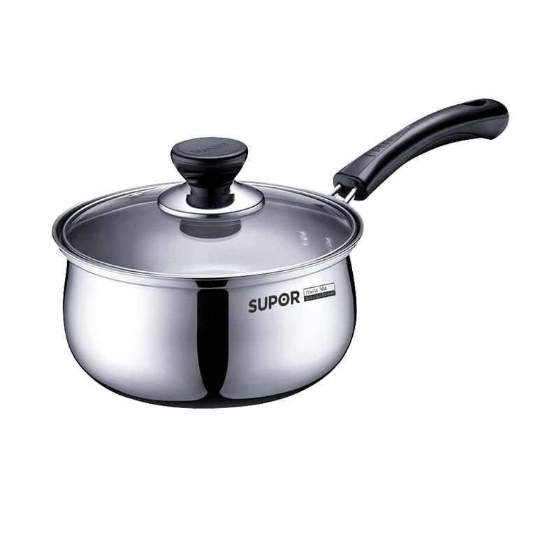 天猫 苏泊尔（SUPOR）奶锅304不锈钢泡面锅煮奶锅婴儿辅食锅明火ST18H3 ST18H3-18m .