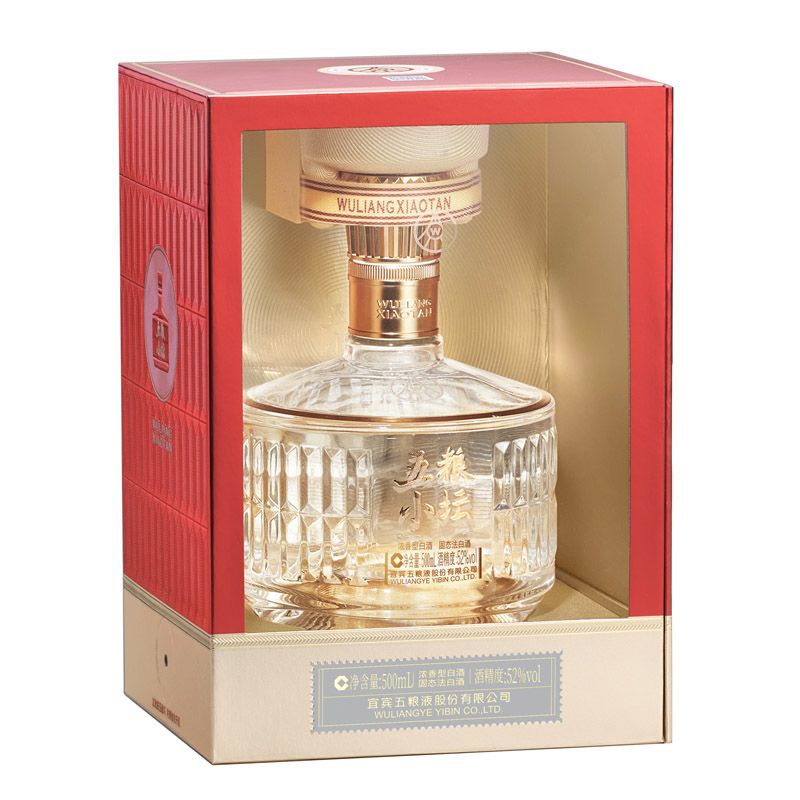 五粮液 五粮小坛水晶系列 浓香型白酒52度500mL*1瓶