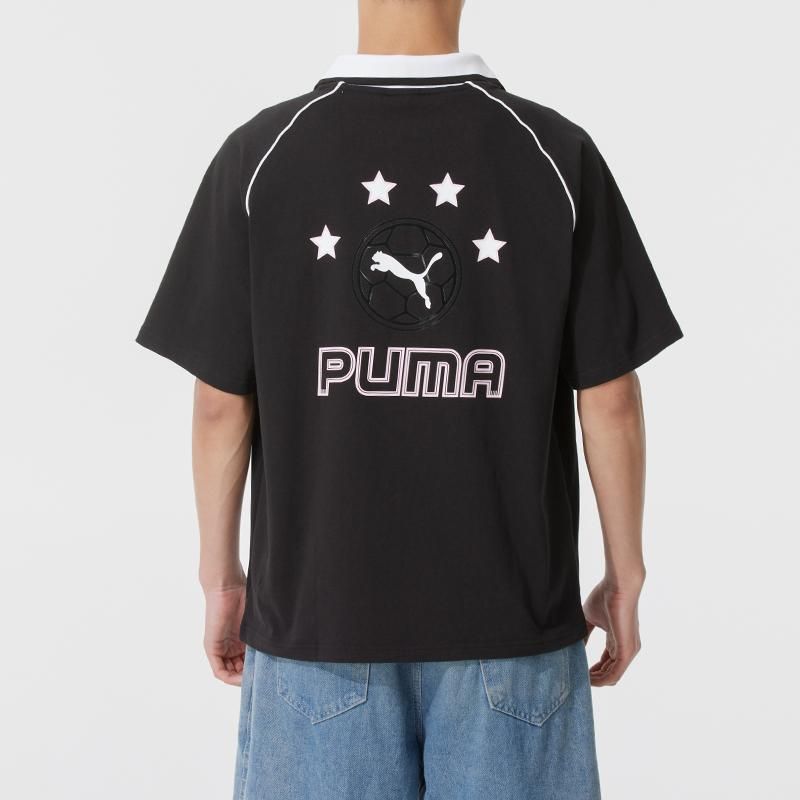 天猫 PUMA彪马短袖T恤男女装运动服翻领条纹polo衫半袖