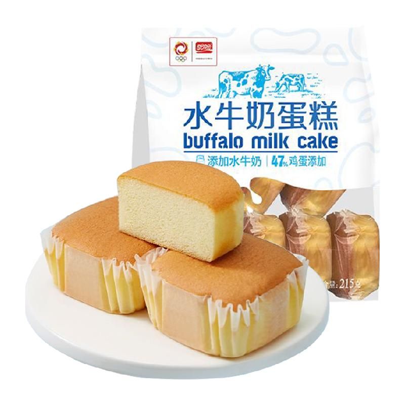 天猫 盼盼水牛奶蛋糕铜锣烧手撕面包早餐代餐点心休闲零食下午茶吐司 水牛奶蛋糕215g/袋7个_奶香浓郁水嫩柔软 .