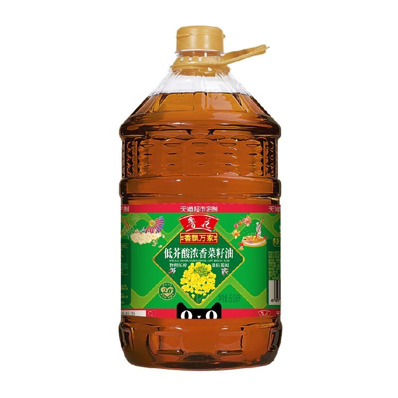 天猫 鲁花香飘万家低芥酸浓香菜籽油6.08L食用油  调味 无规格