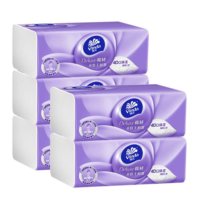 维达抽纸棉韧立体美 3层90抽*5包