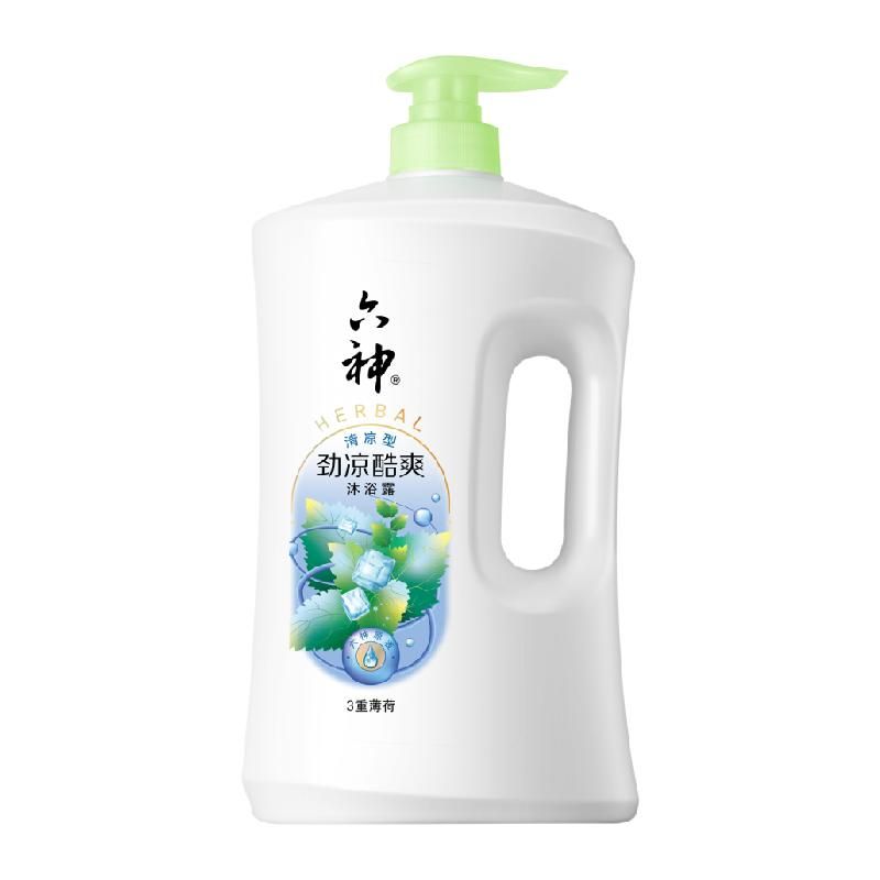 天猫 六神劲凉酷爽沐浴露持久留香沐浴乳1.5L薄荷清凉 1.5kg；薄荷香型