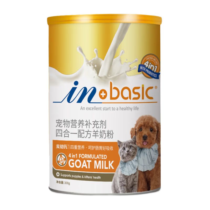 京东直供 麦德氏IN四合一配方羊奶粉300g宠物羊奶粉狗狗猫咪幼犬幼猫