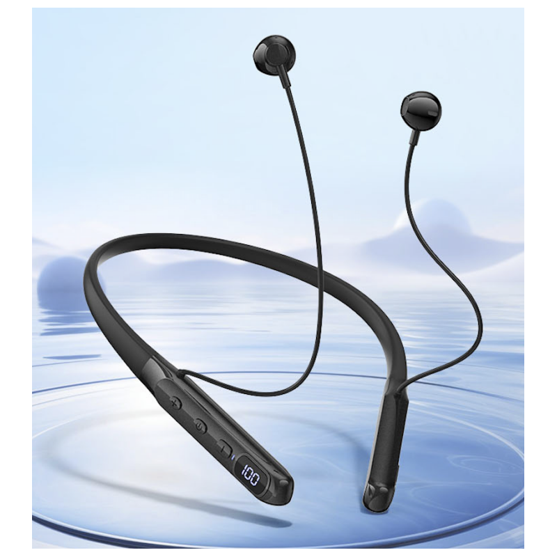 Newmine 纽曼TWS真运动挂脖式无线跑步耳机蓝牙 数显电量音乐通话大容量超长续航蓝牙耳机GF13