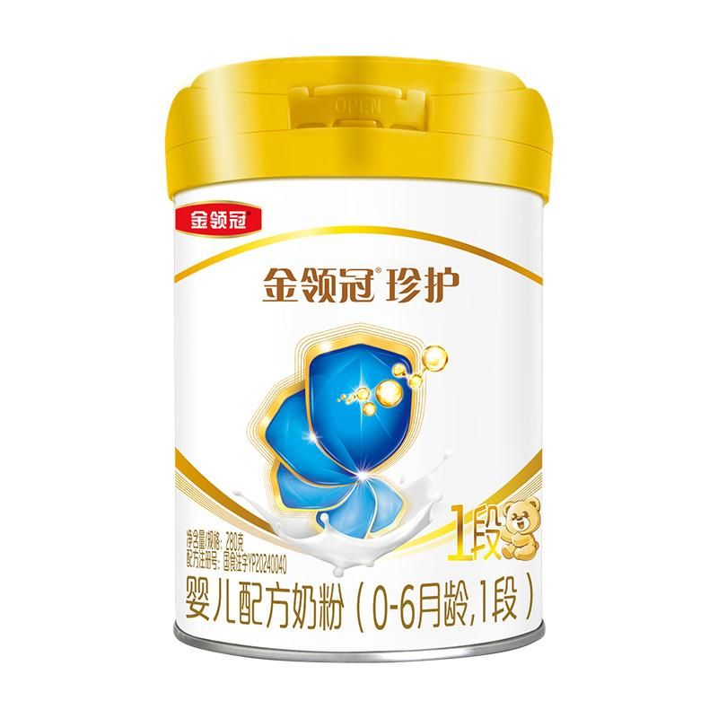 天猫 伊利金领冠婴幼儿奶粉珍护1段280g×1罐0-6月婴儿配方奶粉A2奶源 1罐；280克；1件 .
