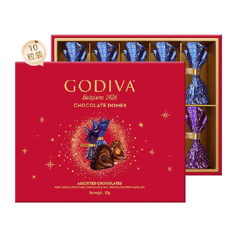 天猫 GODIVA歌帝梵臻粹巧克力礼盒10颗节日伴手礼物生日礼物送女友 1件 .
