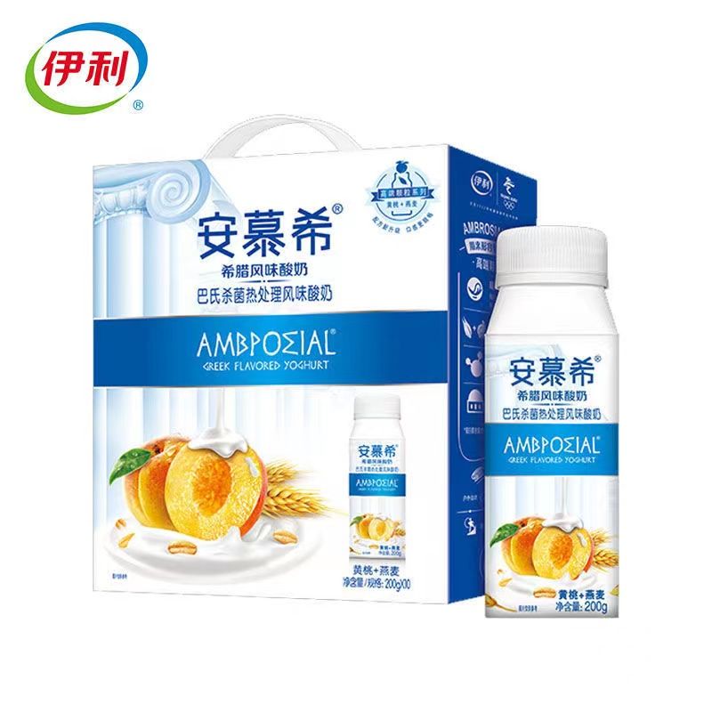 伊利 安慕希黄桃燕麦酸奶200g *10瓶/箱 真实果粒 多35%蛋白质 真实果粒【礼盒装】ACS1