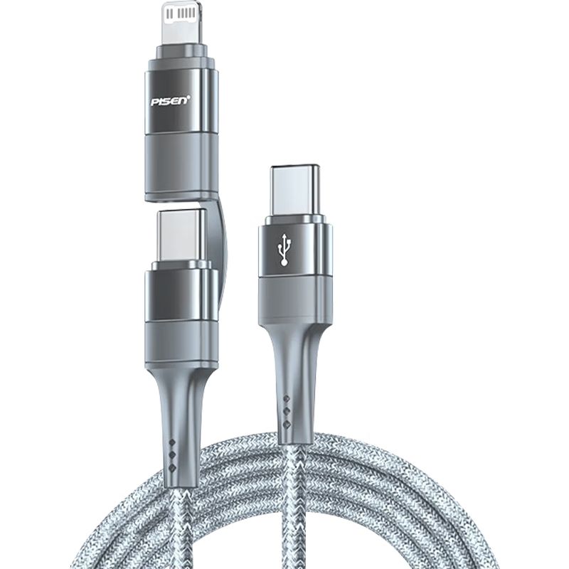 京东直供 品胜 苹果16promax数据线PD60W/20W快充多功能充电线二合一通用iPhone1514小米华为p70mate60手机ipad