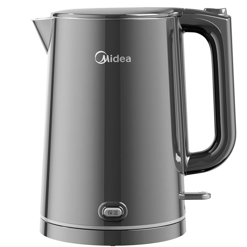 京东直供 美的（Midea）烧水壶电水壶烧水壶自动断电保温一体 1.5L全钢无缝电热水壶 304不锈钢恒温壶自动断电MK-SHE1520