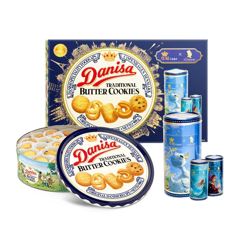 皇冠 饼干908g +60g安徒生联名罐装曲奇礼盒