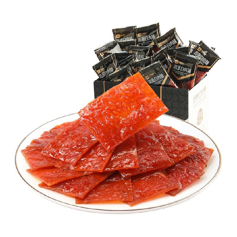 天猫 良品铺子高蛋白肉脯500g*1盒猪肉鸡肉零食礼盒网红爆款休闲小吃 原味 .