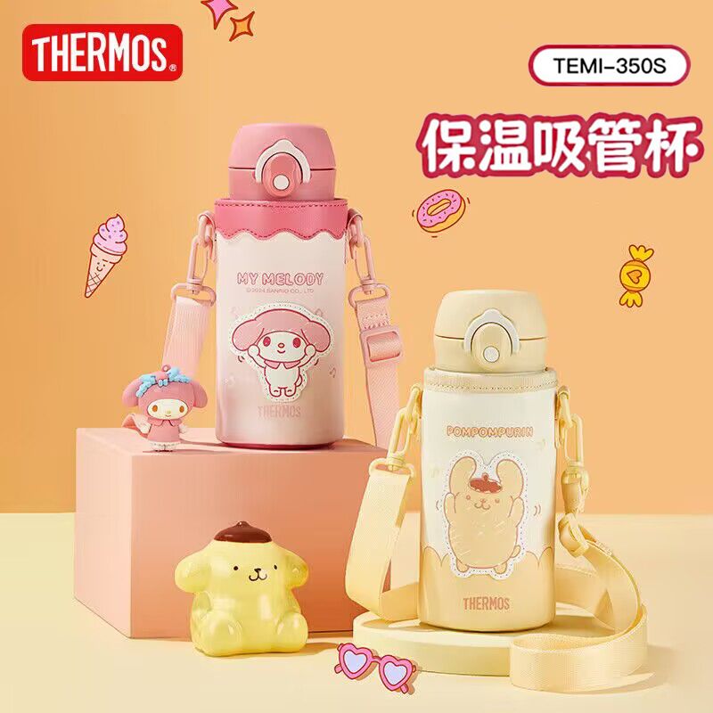 THERMOS 膳魔师 吸管保温杯三丽鸥联名系列水杯 350ml TEMI-350S-WP(带杯套）