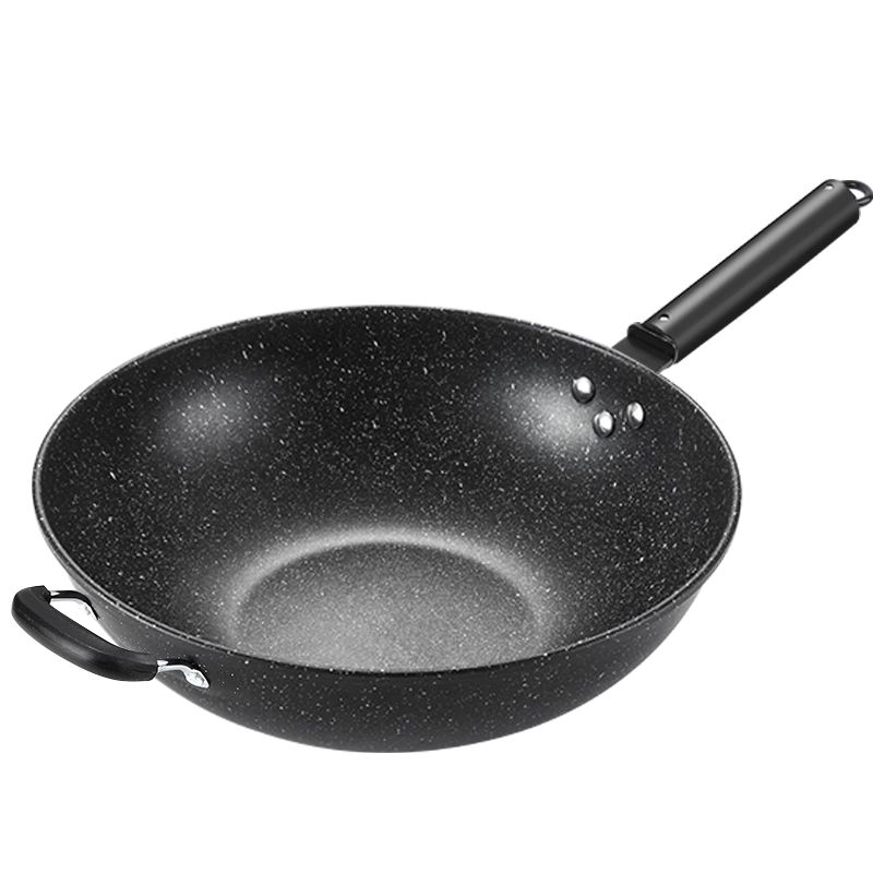 京东直供 美厨（maxcook）不粘炒锅 精铁34cm 配木铲 燃气炉电磁炉通用 不粘涂层MCC9328