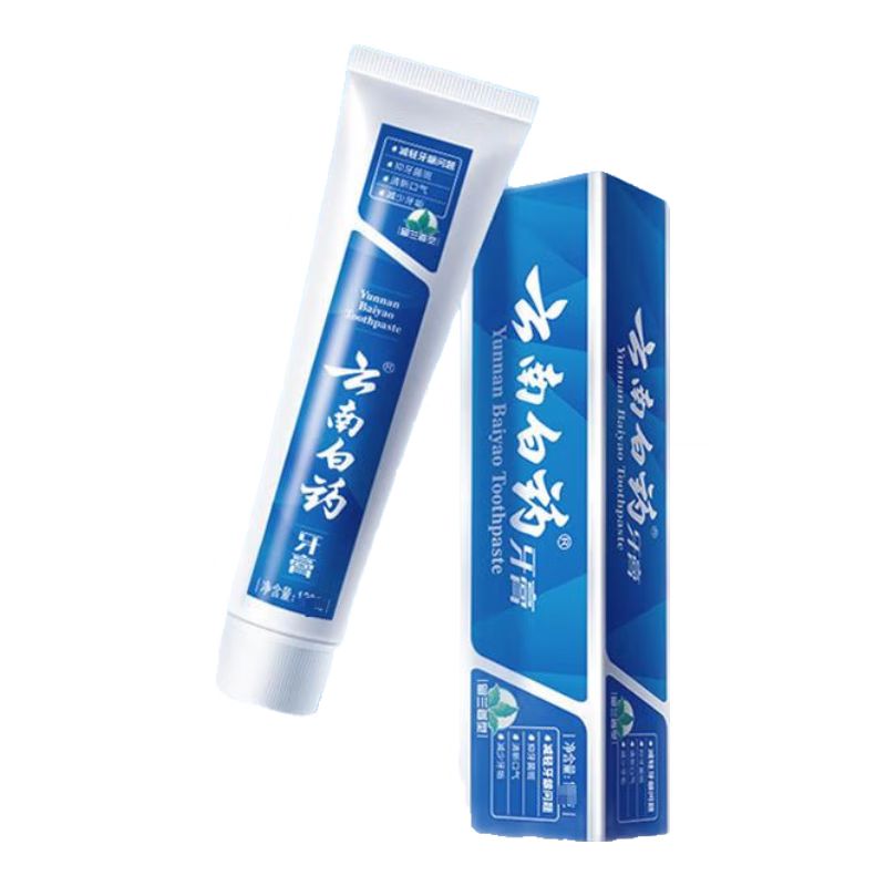 京东直供 云南白药经典系列牙膏 健齿护龈改善牙龈问题 清新口气留兰香型牙膏180g