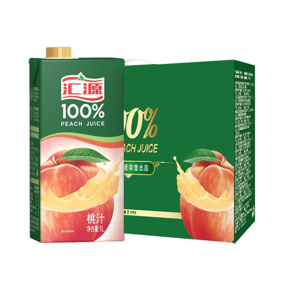 天猫 汇源100%桃汁果蔬汁1000ml*6盒浓缩果汁饮料饮品整箱 无规格 .
