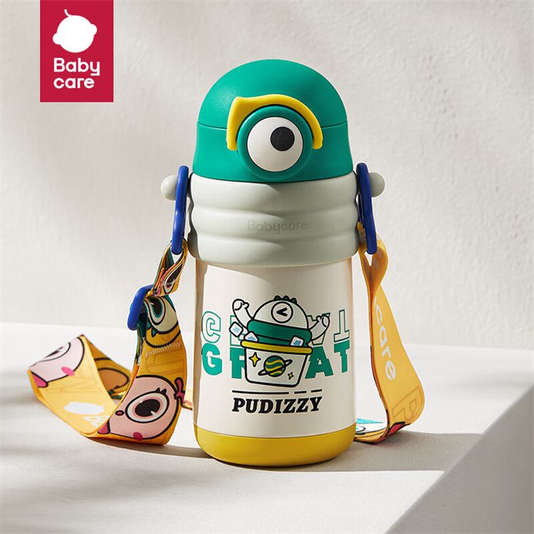 babycare 普迪仔儿童保温杯吸管杯儿童水杯宝宝学饮杯不锈钢婴儿保温杯BC2212558