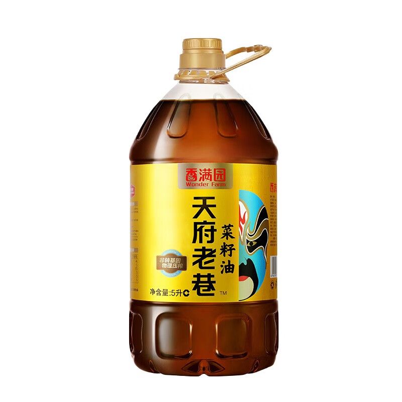 金龙鱼 香满园天府老巷菜籽油5L（物理压榨）