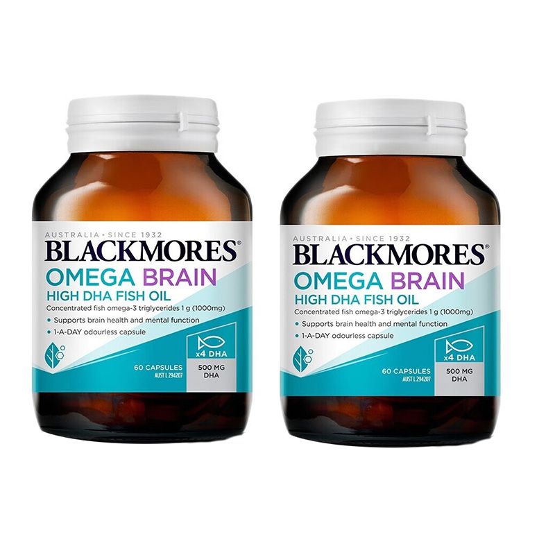 BLACKMORES/澳佳宝 铂金浓缩补脑鱼油 60粒*2瓶QC 4倍高浓度无腥味  Ivy全球购