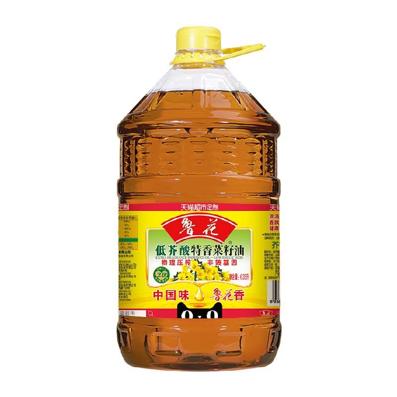 天猫 【蜜蜂零食节】鲁花低芥酸特香菜籽油6.38L物理压榨 食用油菜油 无规格