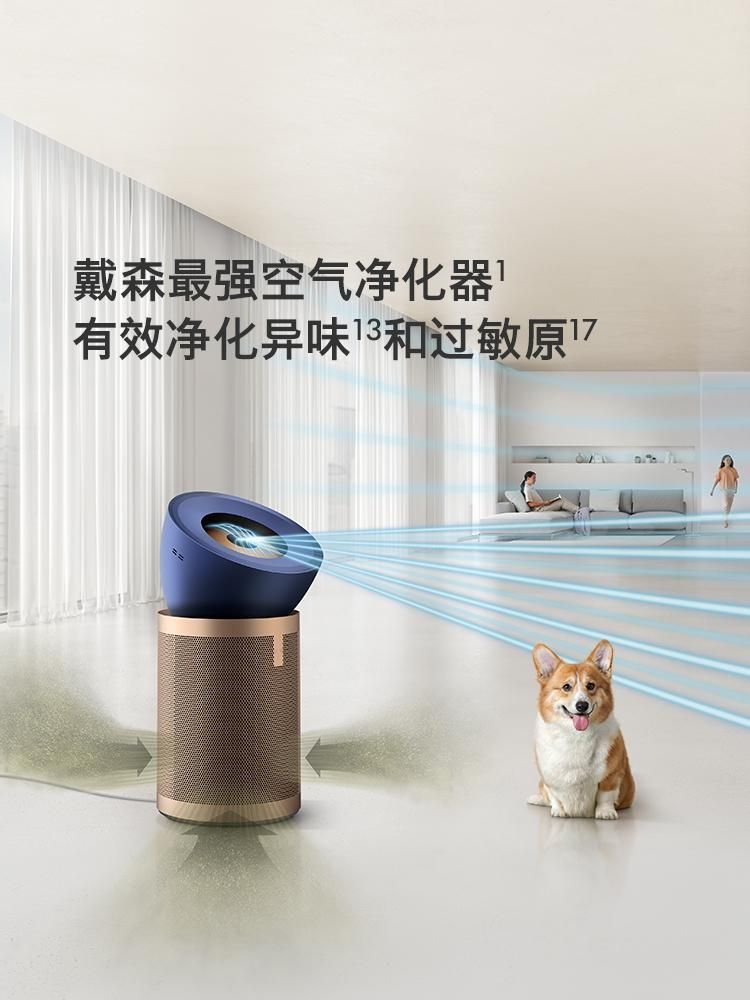 天猫 Dyson戴森BP04空气净化器去甲醛家用凉风机过滤病毒 蓝金色 .