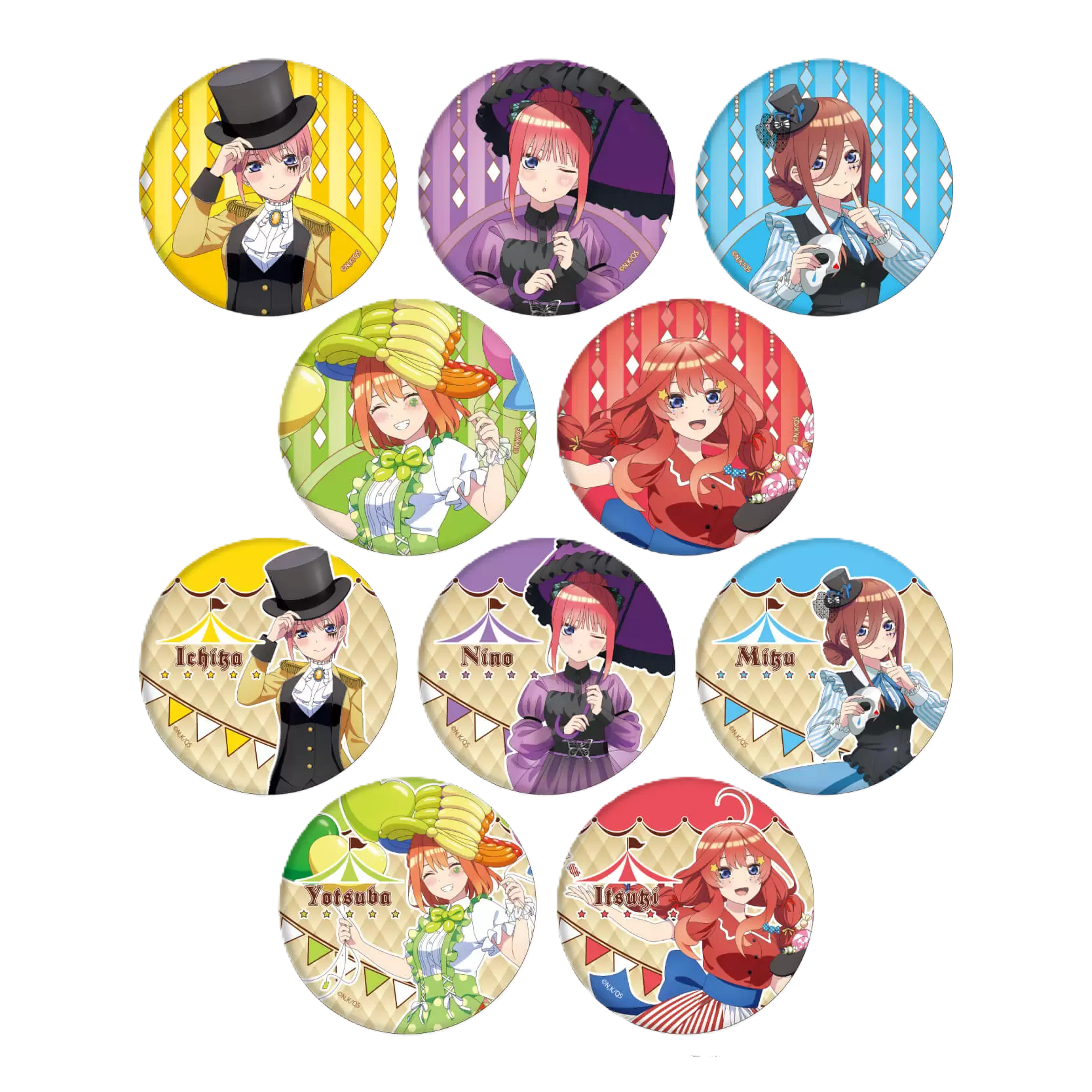 A3 【正品保障】五等分的花嫁 马戏团ver. 吧唧徽章 正比亚克力立牌