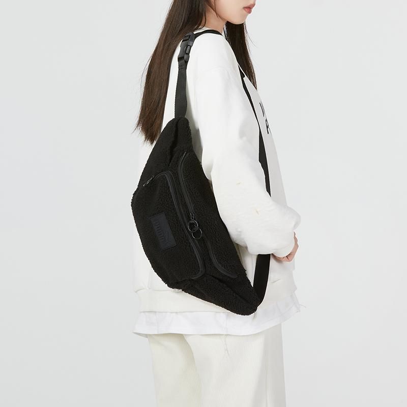 天猫 Puma彪马黑色腰包女2024夏季新款休闲小包斜挎包运动胸包单肩背包 均码；079162-01/主图款 .