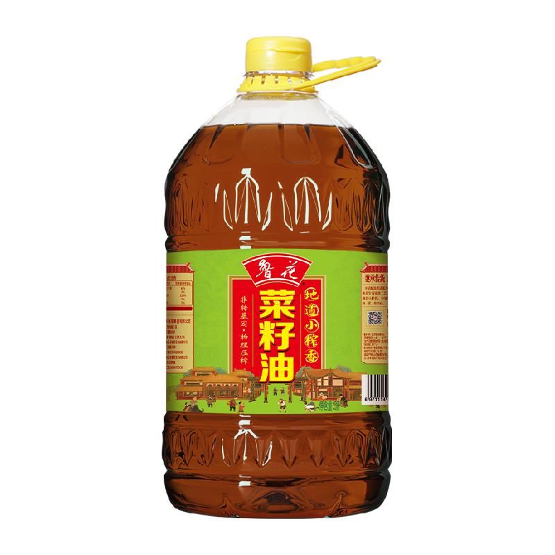 天猫 鲁花地道小榨香菜籽油5L厨房食用油物理压榨非转基因低芥酸 无规格 .