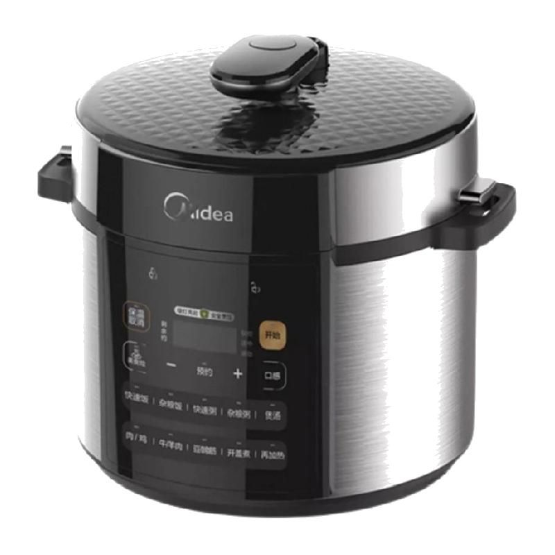 天猫 美的电压力锅家用双胆高压锅5升电饭煲智能电饭锅 【爆款推荐】银黑色5L .