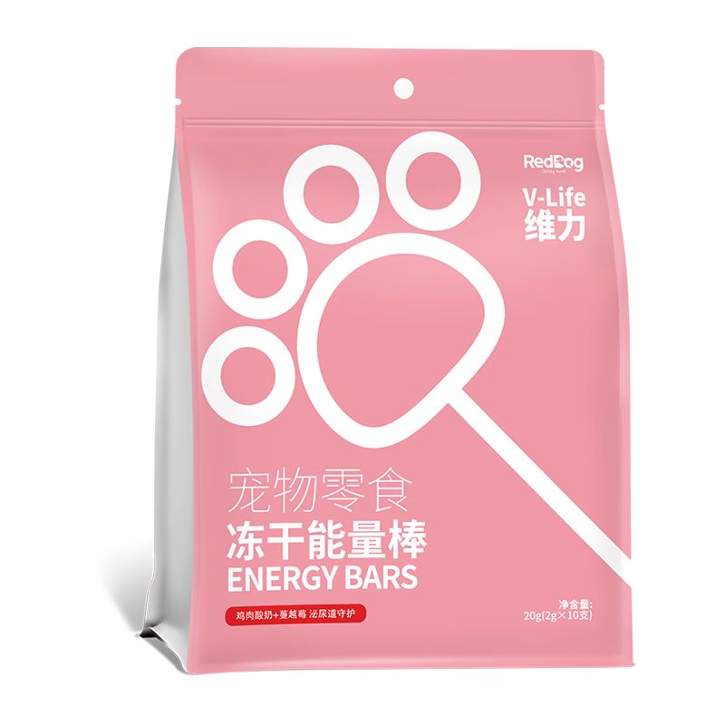 京东直供 红狗 冻干棒10支装蔓越莓口味 冻干猫咪鸡肉冻干猫咪零食狗狗猫冻干