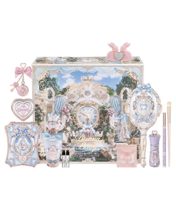 花知晓 【新品】邦尼花园系列花墙礼盒唇霜腮红眼影送礼送女友生日礼物 兔子娃娃 均码（F）