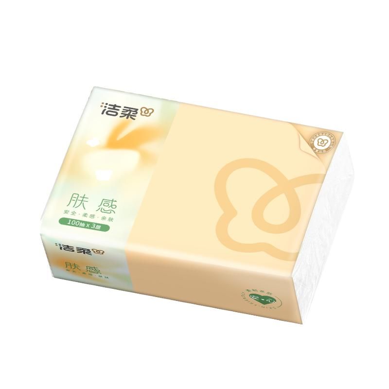 洁柔肤感系列抽纸 100抽*2包