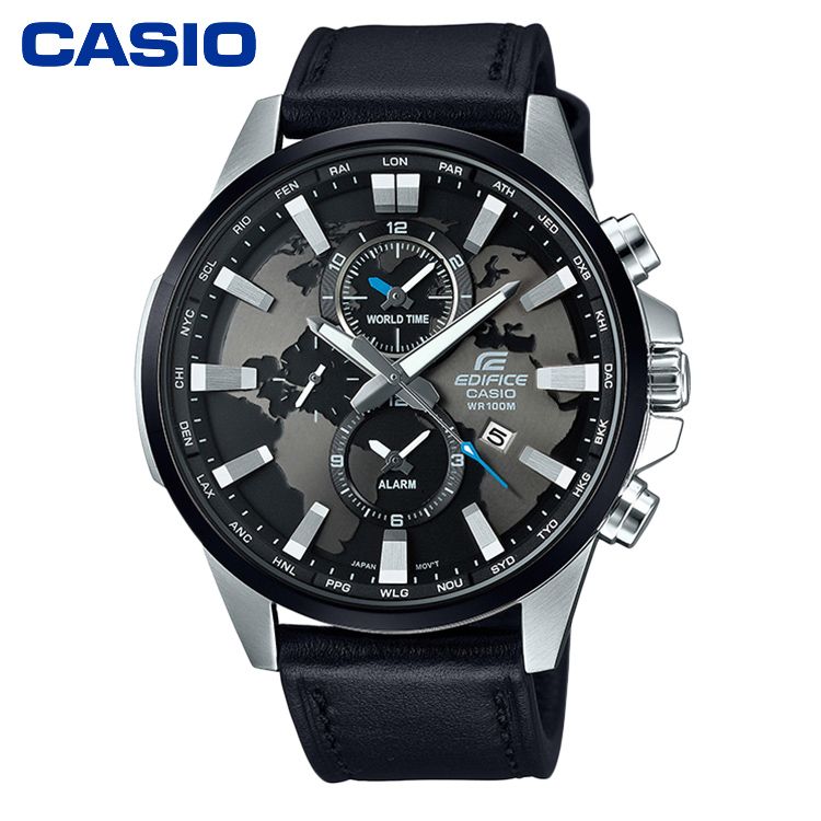 CASIO 卡西欧 EDIFICE系列时尚商务男士手表EFR-303系列石英表 赠无线耳机