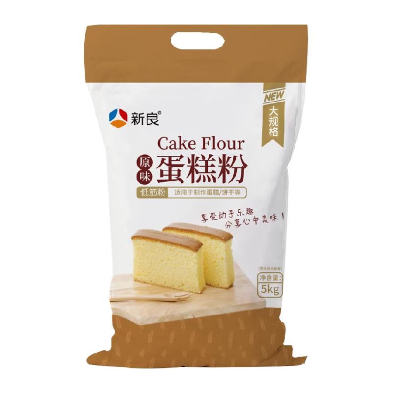 天猫 新良低筋面粉原味蛋糕粉5kg烘焙原料糕点饼干家用小麦粉 新良原味蛋糕粉5kg；1件 .
