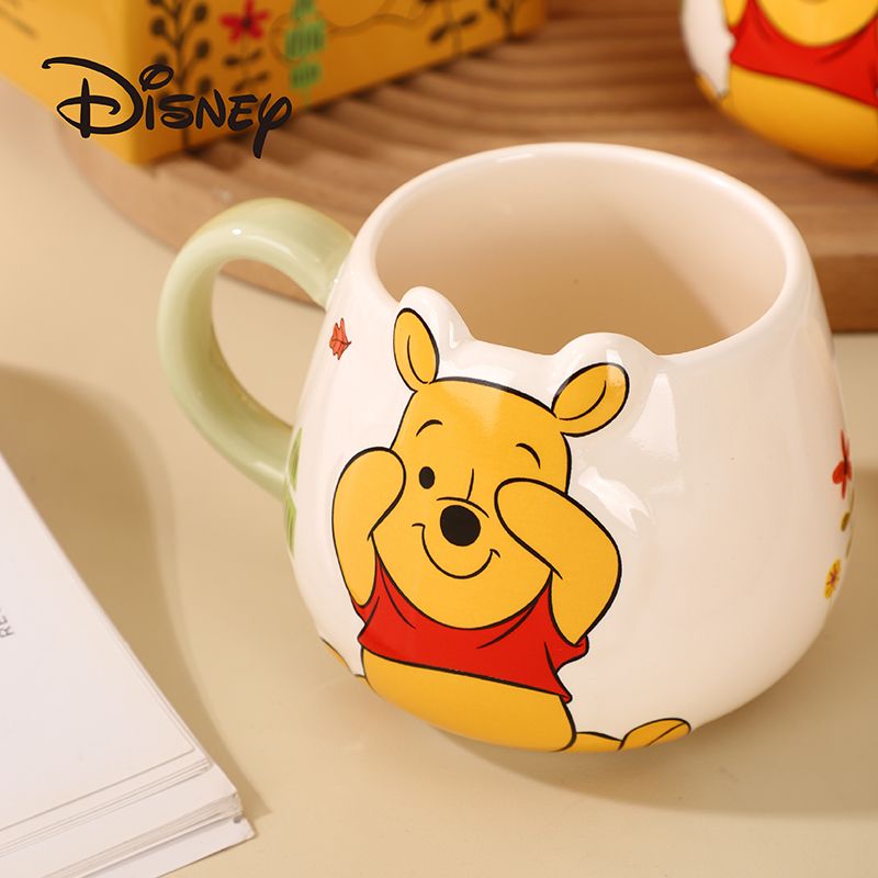 DISNEY 迪士尼超萌陶瓷牛奶大肚杯子480ml高颜值马克杯卡通可爱爆款