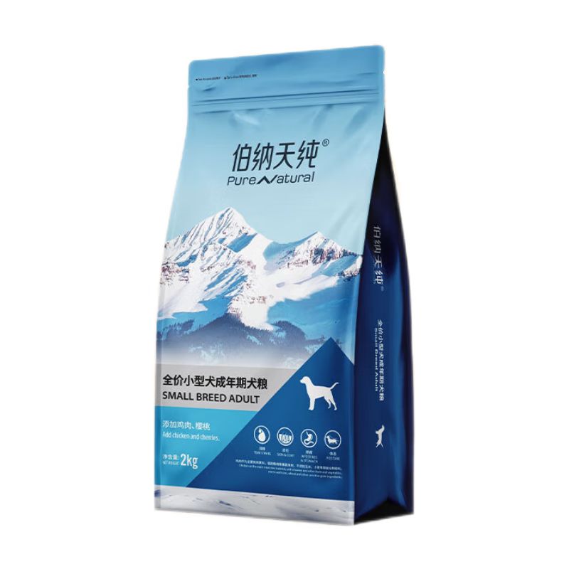 京东直供 伯纳天纯狗粮专供款宠物狗粮鸡肉樱桃小型犬全价成年犬粮 2kg/4斤