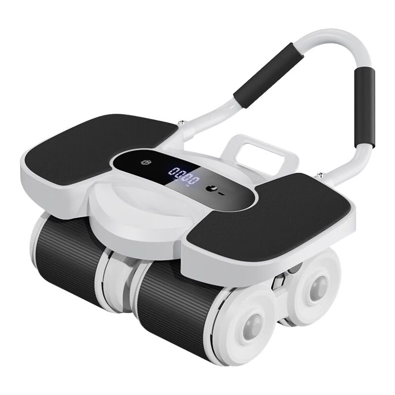 京东京造 精准计数四轮肘撑健腹轮 自动回弹平板支撑腹肌轮卷腹 健身器材