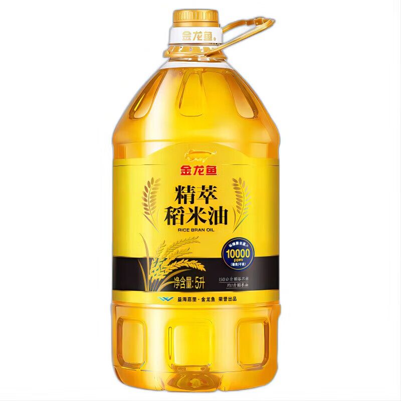 金龙鱼 精粹稻米油米糠油炒菜食用油5L食用油