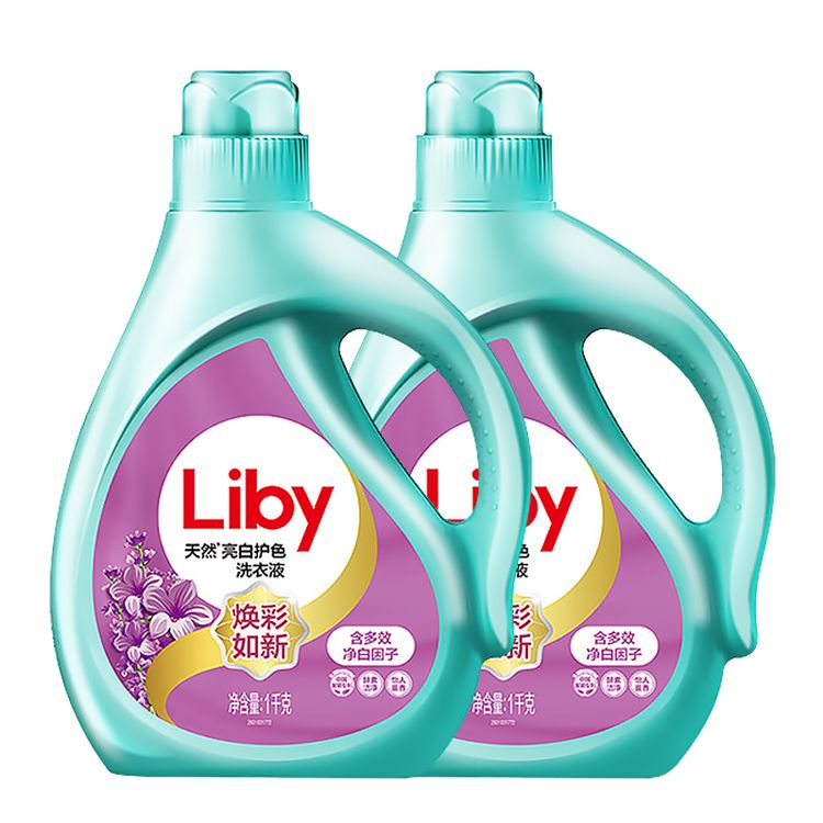 立白 【到手4斤】天然亮白护色洗衣液1kg*2瓶