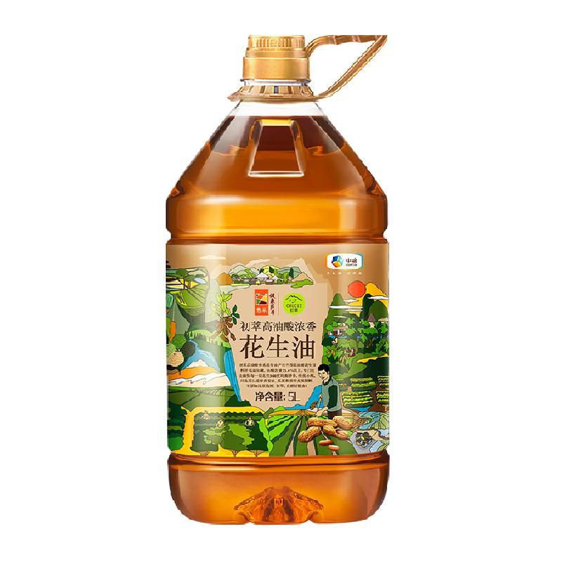 天猫 中粮初萃食用油高油酸花生油5L*1桶物理压榨 无规格 .