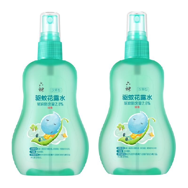 天猫 六神花露水汉草型驱蚊止痒儿童防蚊水160ml*2瓶 无规格 .
